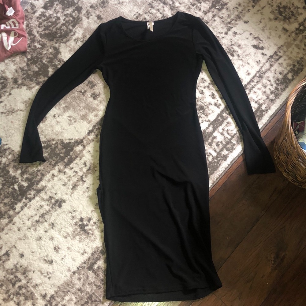 Black Open Back Dress